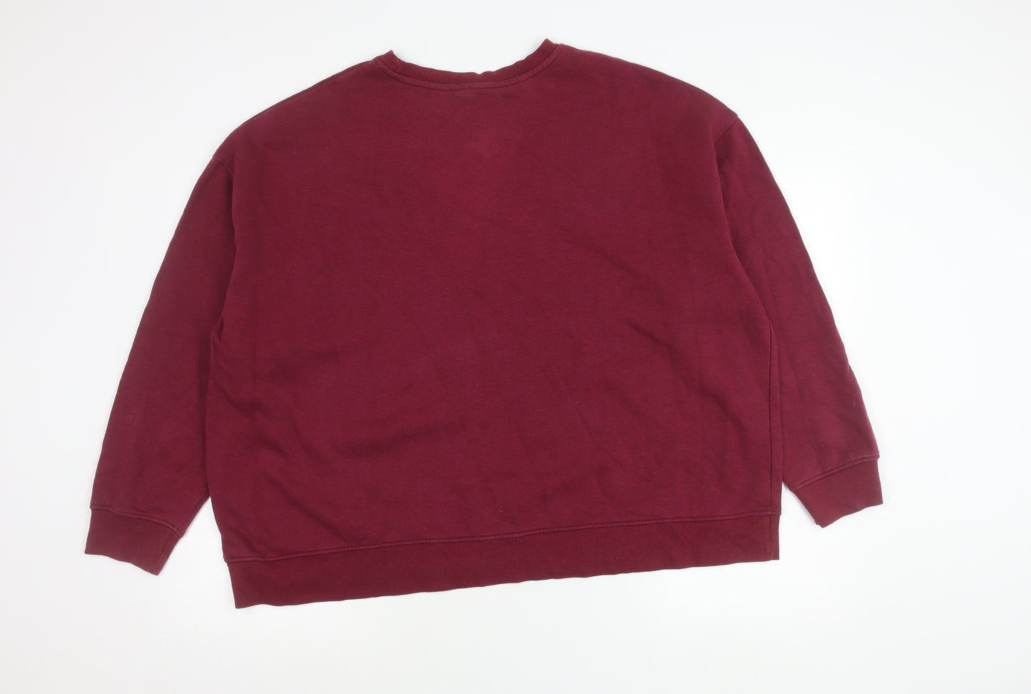 Primark Women’s Plus Size Red Pullover Sweatshirt 22/24 Cotton Blend