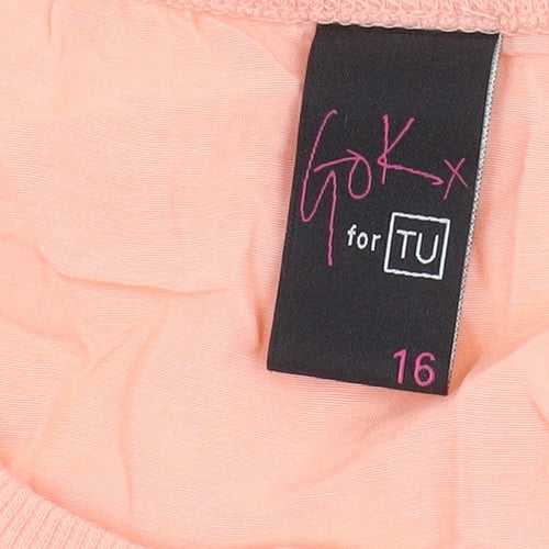 Gok for TU Womens Pink Size 16 Crew Neck Short Sleeve T-Shirt