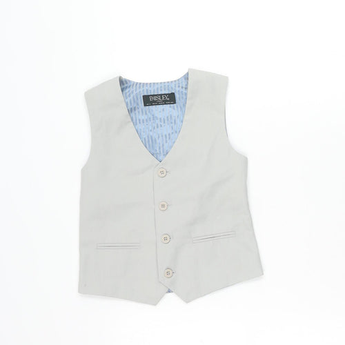Paisley London Boys Beige Waistcoat 4 Years Formal Wedding Suit Vest