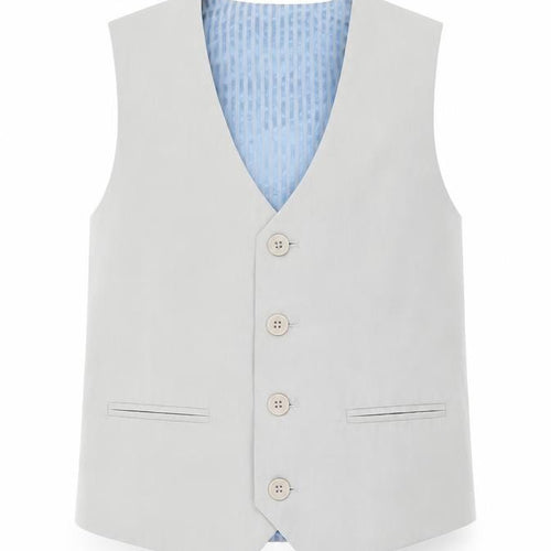 Paisley London Boys Beige Waistcoat 4 Years Formal Wedding Suit Vest