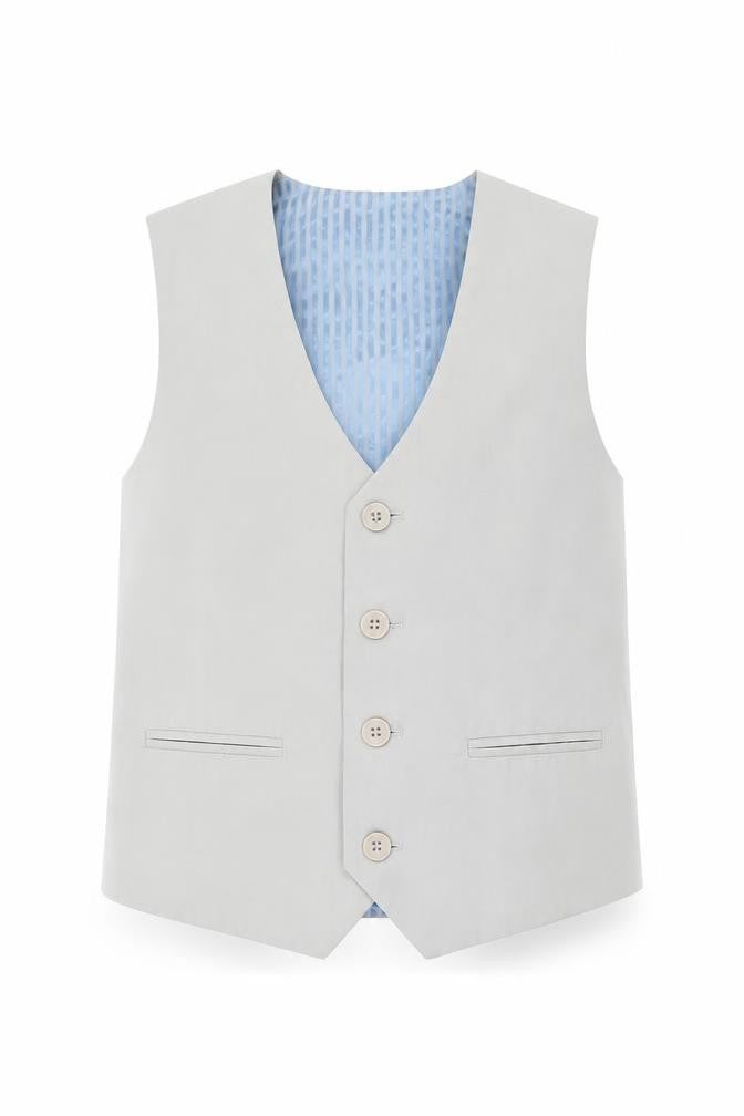 Paisley London Boys Beige Waistcoat 4 Years Formal Wedding Suit Vest