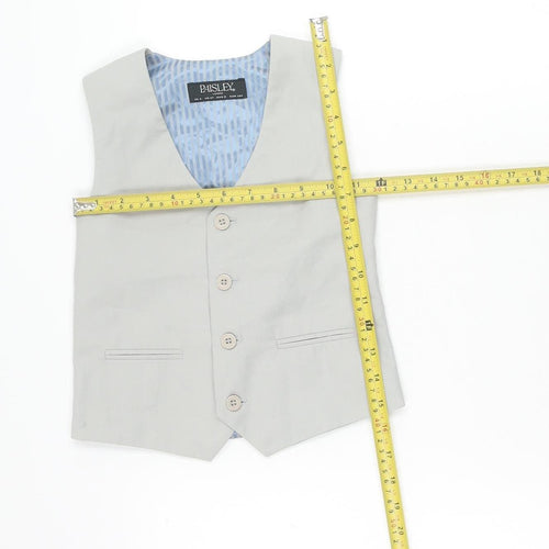Paisley London Boys Beige Waistcoat 4 Years Formal Wedding Suit Vest