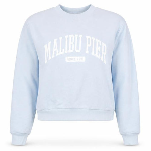 Zudio Women’s Blue XXS Pullover Sweatshirt Malibu Pier Print