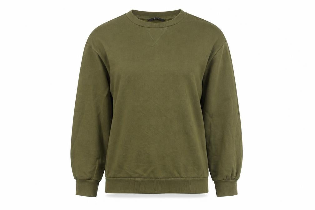 Front view of George Women’s Green Pullover Sweatshirt, size UK 8, Cotton Blend