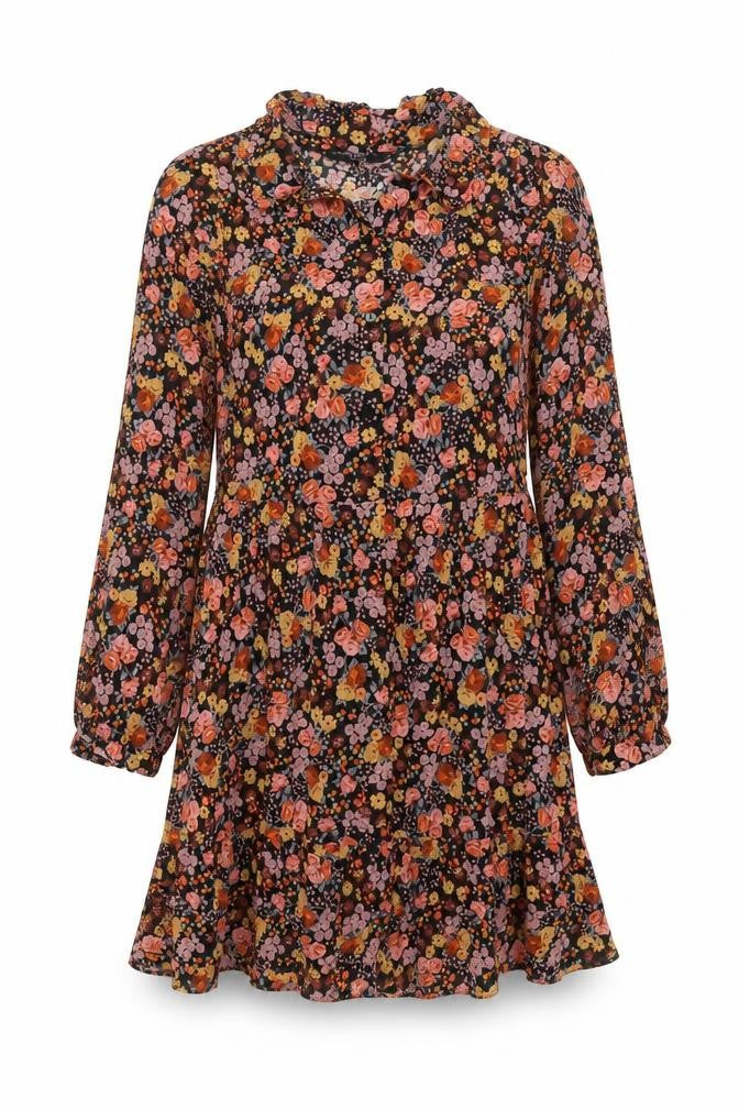 George Women’s Multicoloured Floral Shift Dress Size 10 Long Sleeve