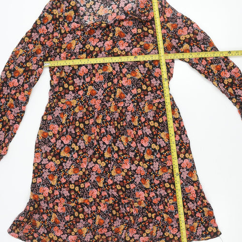 George Women’s Multicoloured Floral Shift Dress Size 10 Long Sleeve