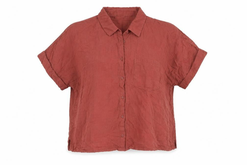 New Look Women’s Brown Viscose Button-Up Shirt Size 16