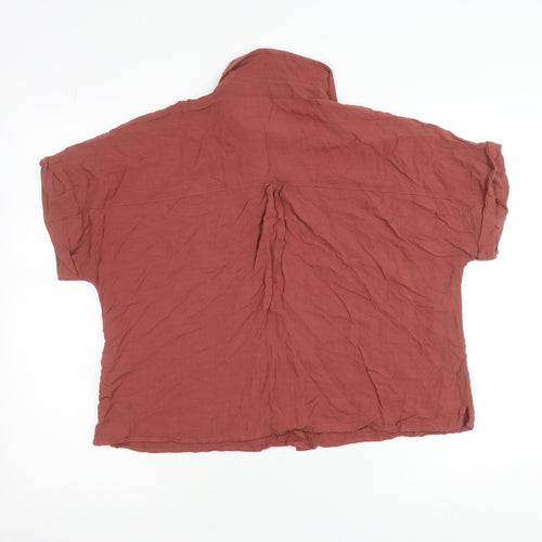 New Look Women’s Brown Viscose Button-Up Shirt Size 16