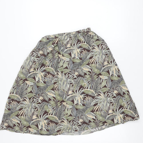 Carr & Westley Women’s Multicoloured Floral A-Line Midi Skirt Size 14