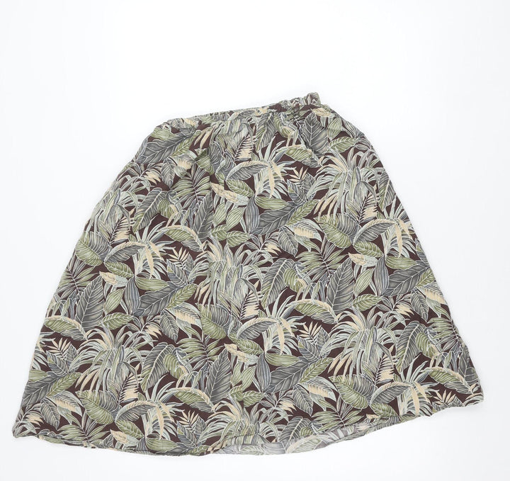 Carr & Westley Women’s Multicoloured Floral A-Line Midi Skirt Size 14