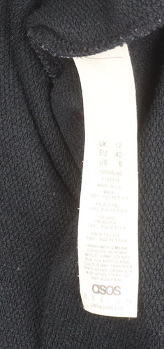 ASOS DESIGN Womens Blue Pullover Sweatshirt Size 12 UK Graphic Logo