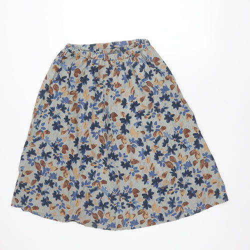 Carr & Westley Womens Size 14 Multicoloured Floral A-Line Knee Length Skirt