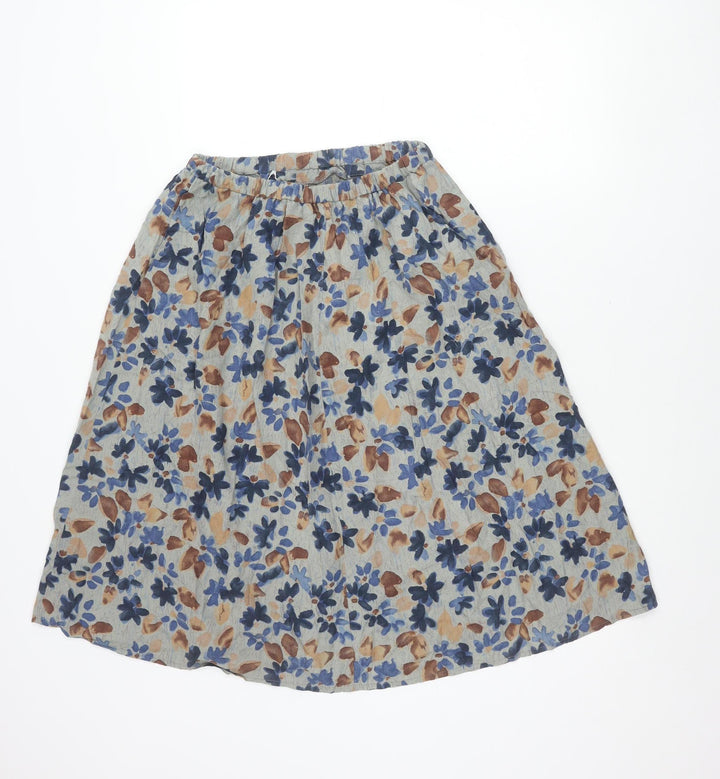 Carr & Westley Womens Size 14 Multicoloured Floral A-Line Knee Length Skirt