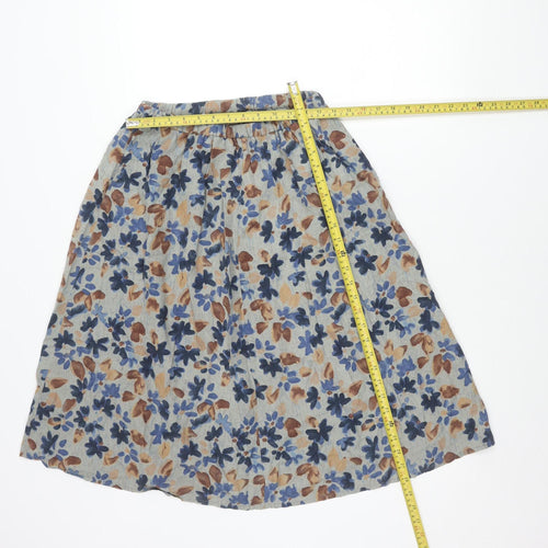 Carr & Westley Womens Size 14 Multicoloured Floral A-Line Knee Length Skirt