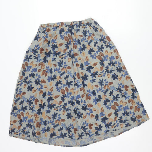 Carr & Westley Womens Size 14 Multicoloured Floral A-Line Knee Length Skirt