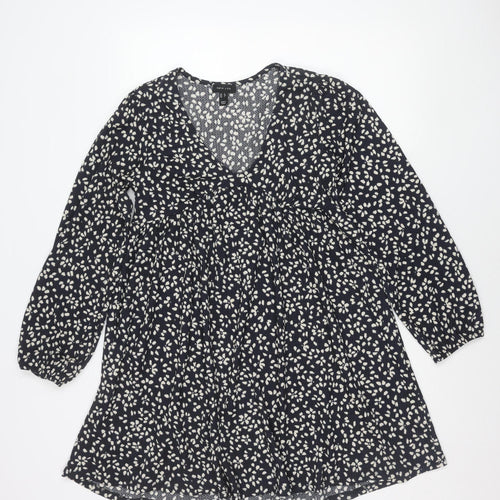 New Look Women’s Blue Floral Mini Skater Dress Size 8