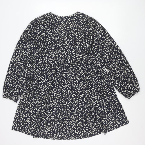 New Look Women’s Blue Floral Mini Skater Dress Size 8