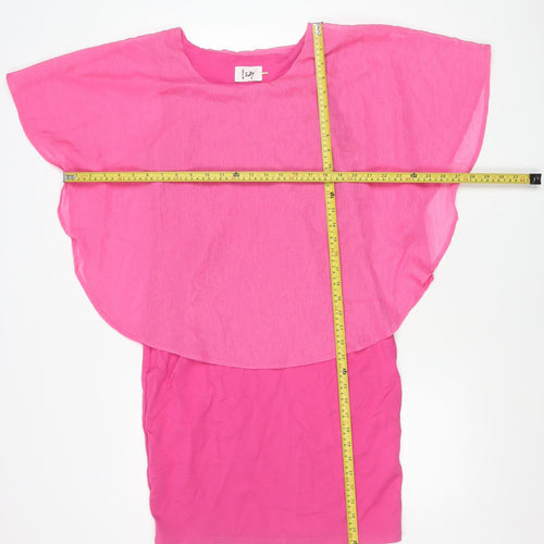 I Say Women’s Pink Asymmetric Sleeveless Dress Size S
