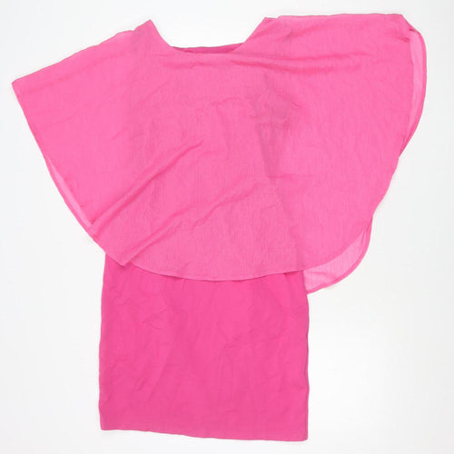 I Say Women’s Pink Asymmetric Sleeveless Dress Size S