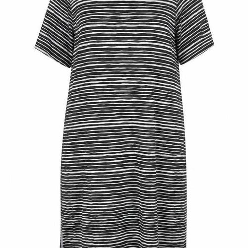 Collectif Women’s Black White Striped Shift Dress Size 20 Plus