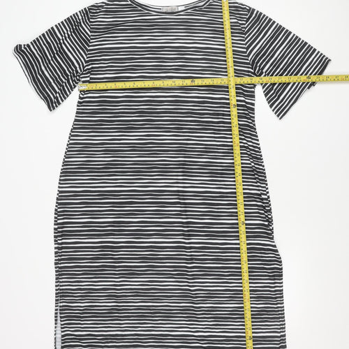 Collectif Women’s Black White Striped Shift Dress Size 20 Plus