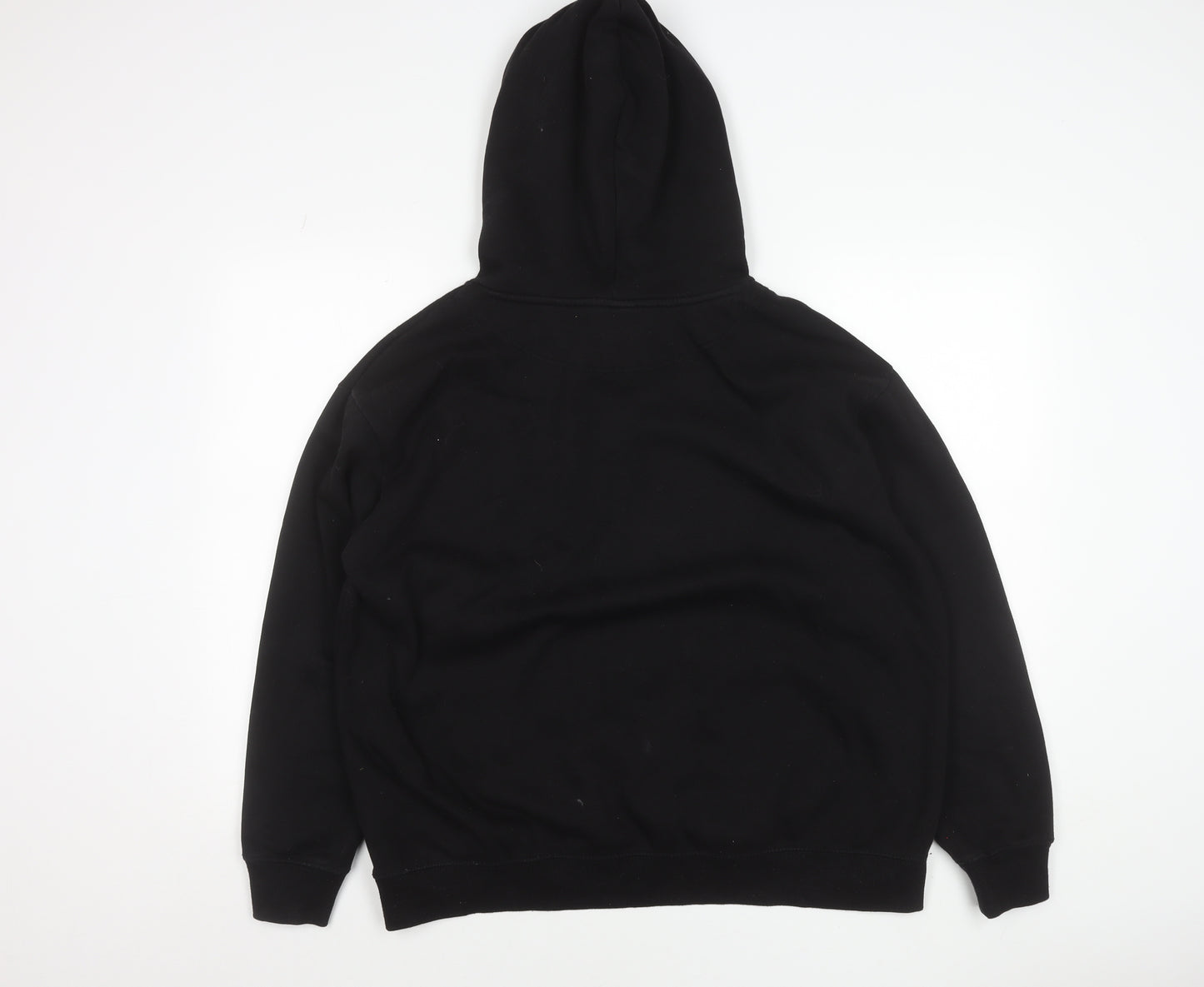 Women's Black Small Pullover Hoodie Cotton Blend Casual