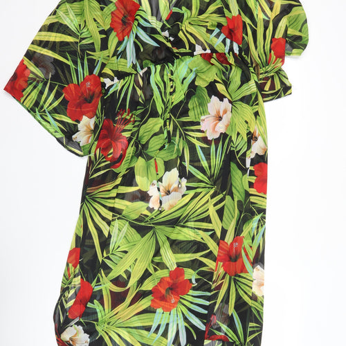 Soon Women’s Multicoloured Floral Kaftan Dress L Asymmetric Summer