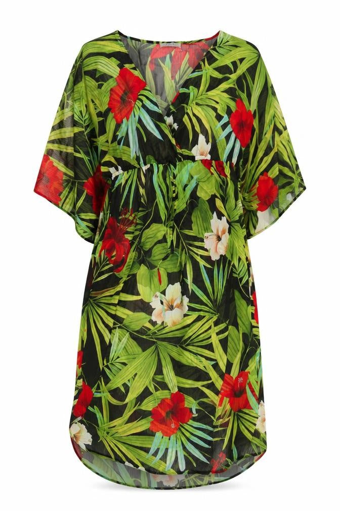 Soon Women’s Multicoloured Floral Kaftan Dress L Asymmetric Summer