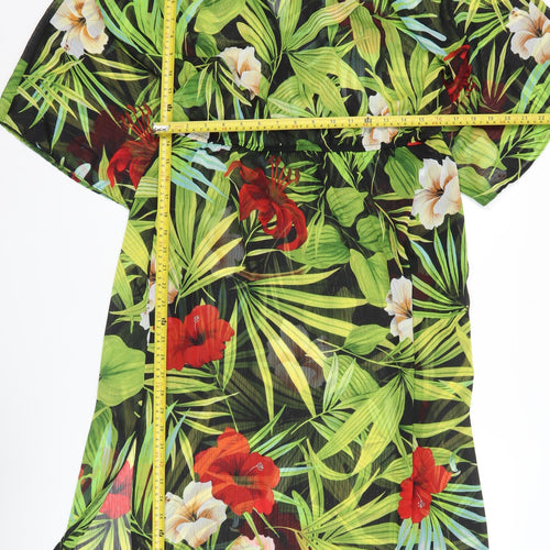 Soon Women’s Multicoloured Floral Kaftan Dress L Asymmetric Summer