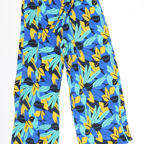George Womens Multicoloured Floral Wide-Leg Trousers Size 12