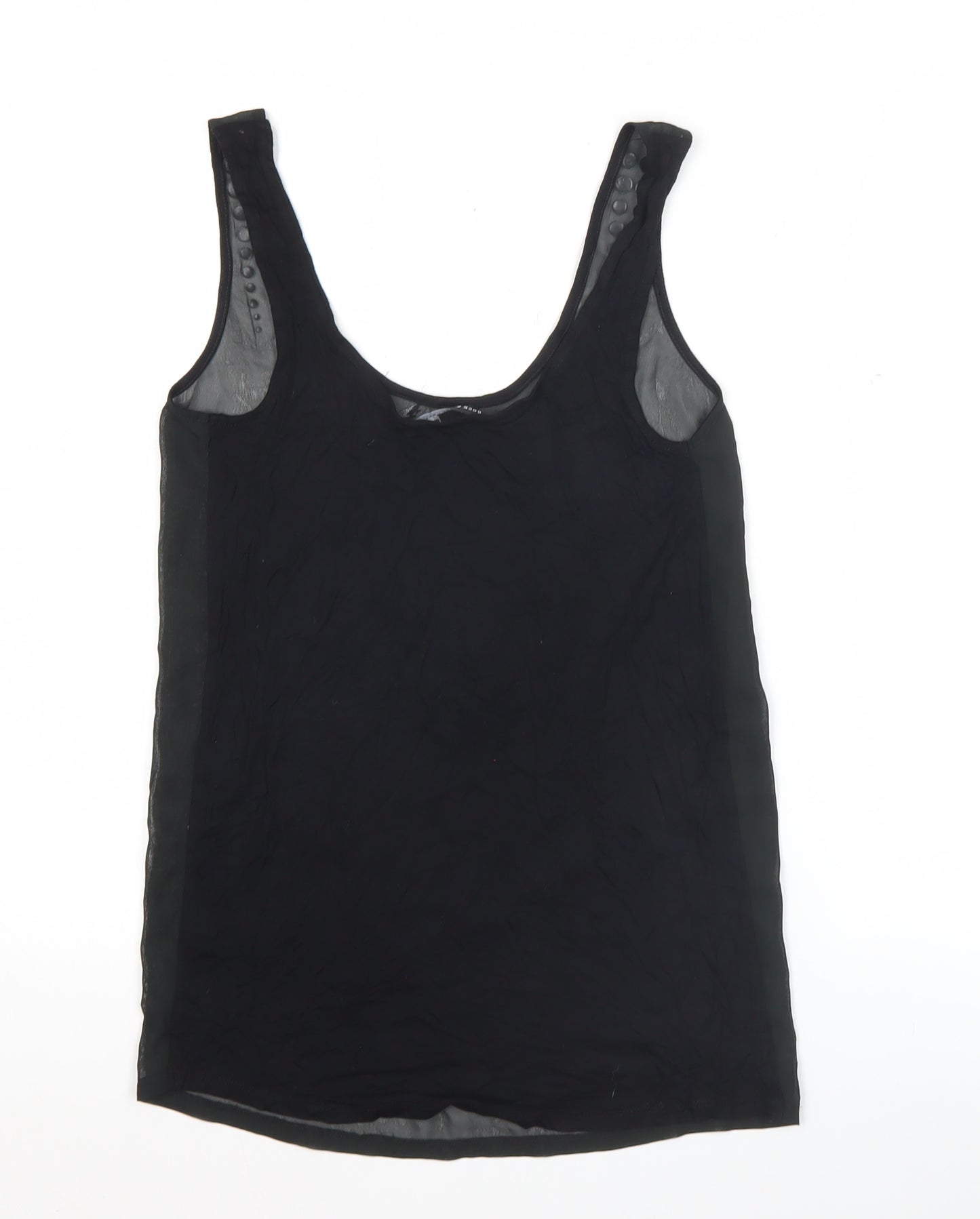 Rock & Republic Womens Black XS Sleeveless Skull Studded Tank Top