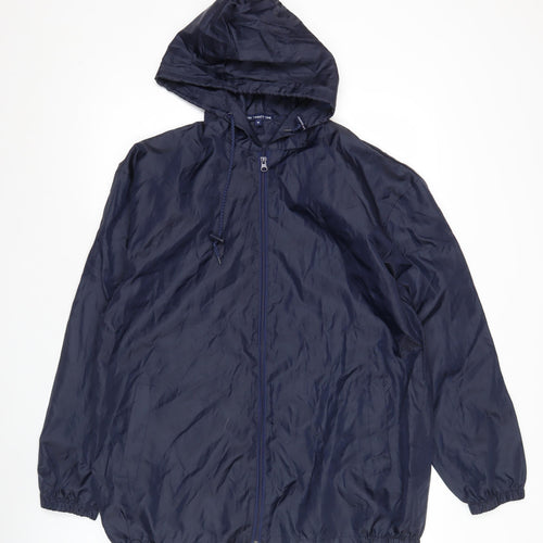 Forever 21 Men’s Blue Hooded Windbreaker Jacket Size M Lightweight