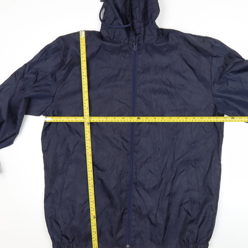 Forever 21 Men’s Blue Hooded Windbreaker Jacket Size M Lightweight