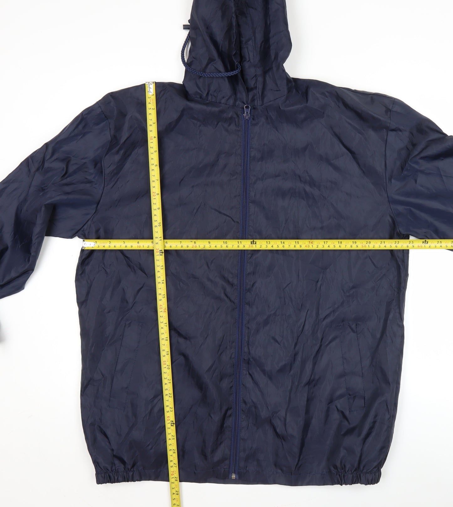 Forever 21 Men’s Blue Hooded Windbreaker Jacket Size M Lightweight