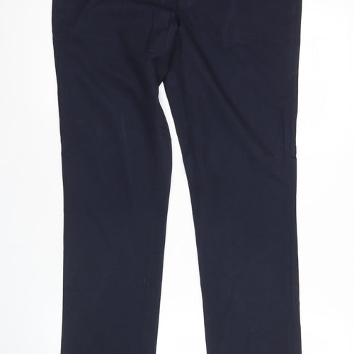 Topman Men’s Blue Slim Fit Dress Trousers 30R Polyester Viscose