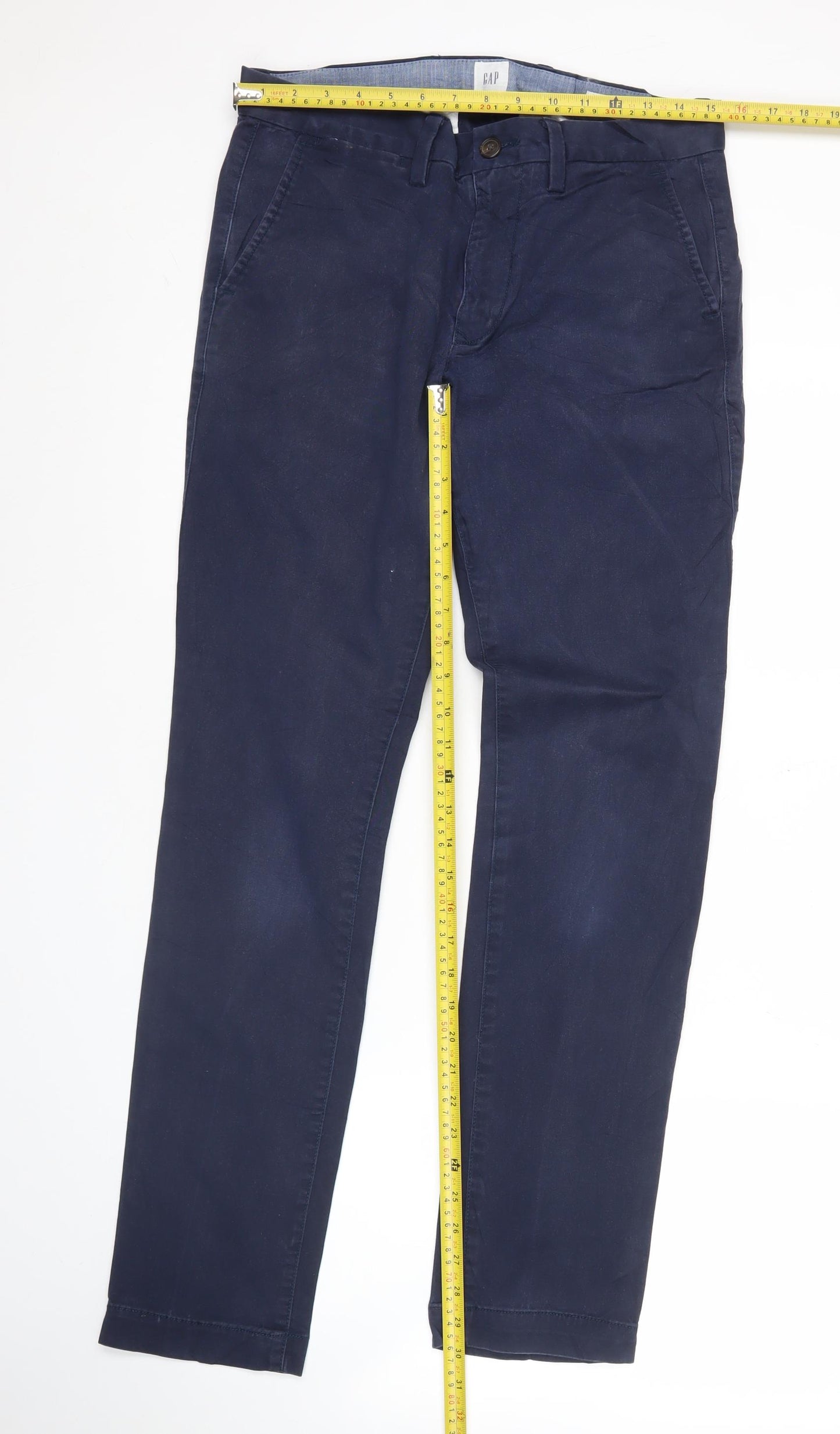 GAP Mens Blue Chino Skinny Trousers 30W x 32L Cotton Elastane