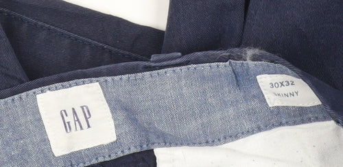 GAP Mens Blue Chino Skinny Trousers 30W x 32L Cotton Elastane