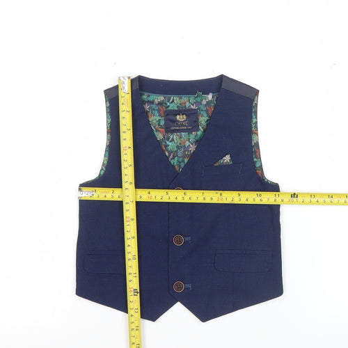 Next Boys Blue Waistcoat 2XS Formal Wedding Party Suit Vest