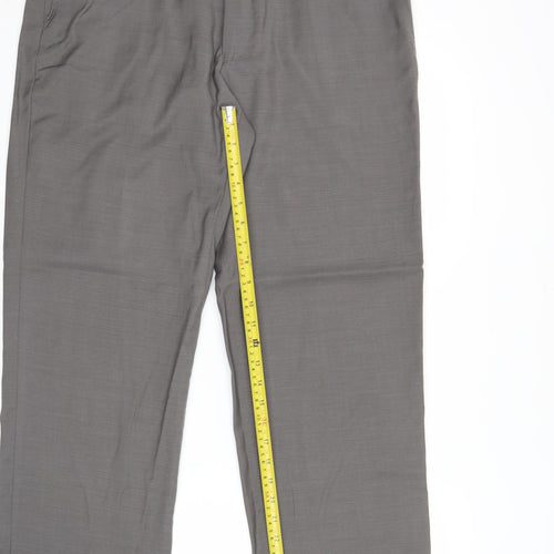 Marks and Spencer Men's Beige Wool Dress Trousers 36W 29L Classic Fit