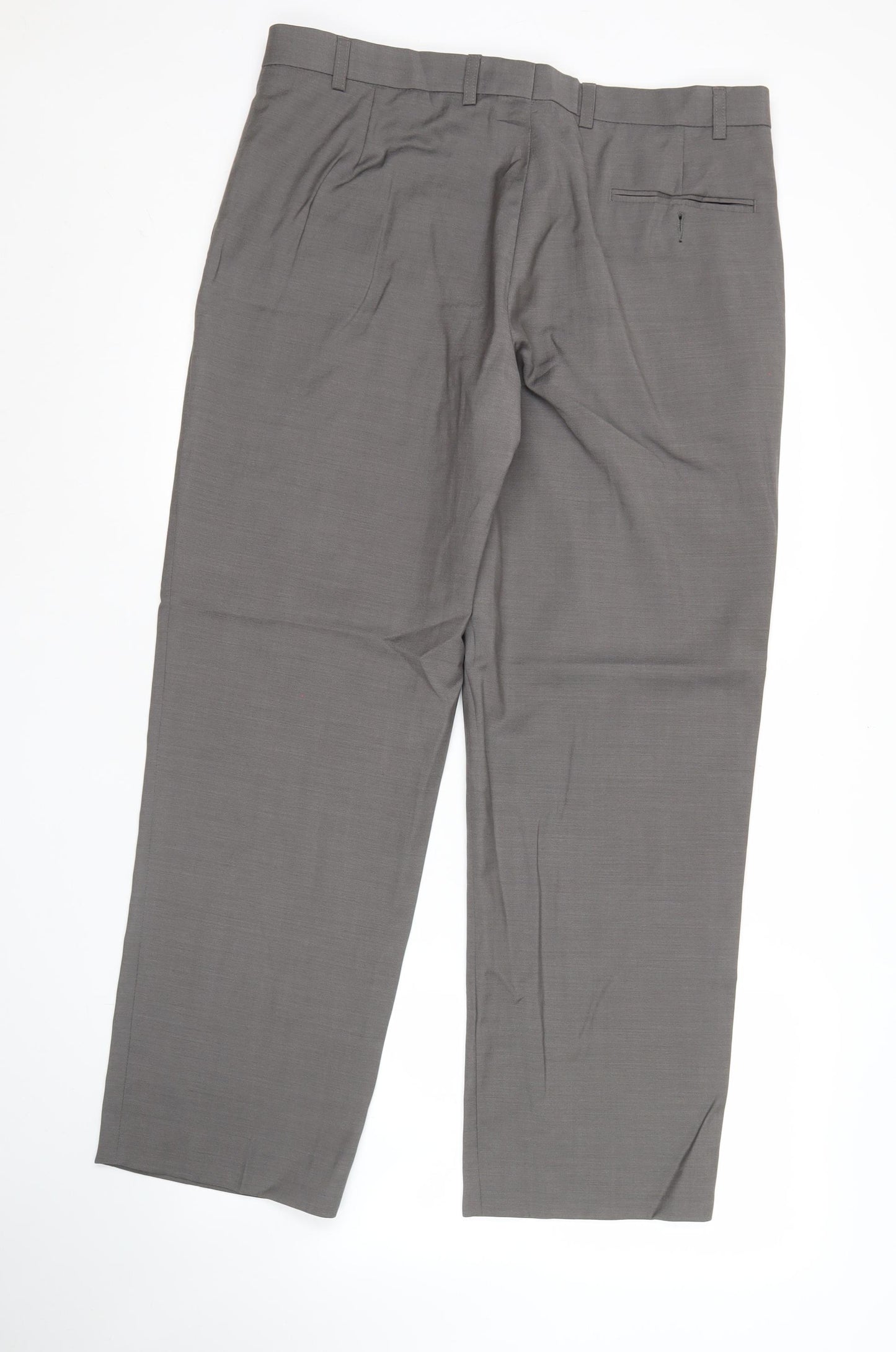 Marks and Spencer Men's Beige Wool Dress Trousers 36W 29L Classic Fit