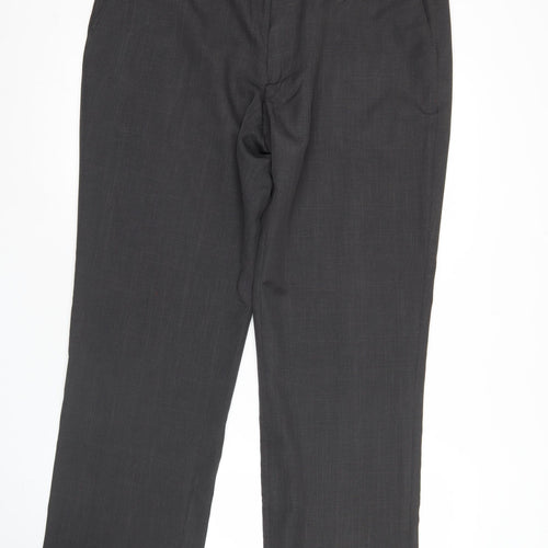 F&F Men’s Black Dress Pants Size 38x31 Regular Fit Trousers
