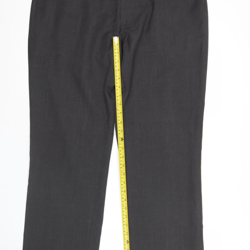 F&F Men’s Black Dress Pants Size 38x31 Regular Fit Trousers