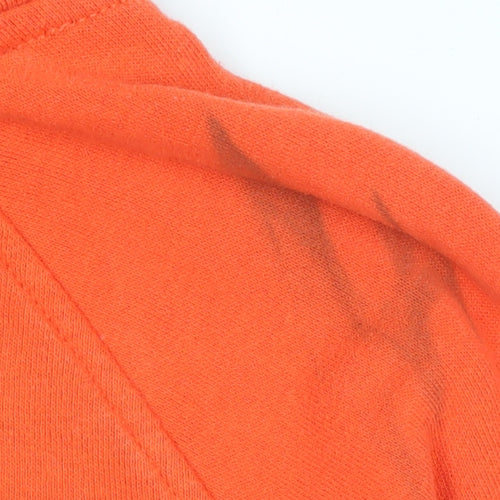 Abercrombie Kids Boys Orange Black Colourblock Pullover Hoodie 9 Years