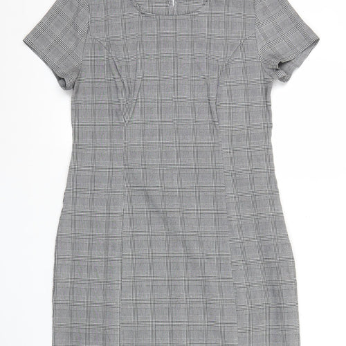 Apricot Women’s Grey Check Sheath Dress Size 12 Workwear