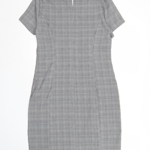 Apricot Women’s Grey Check Sheath Dress Size 12 Workwear