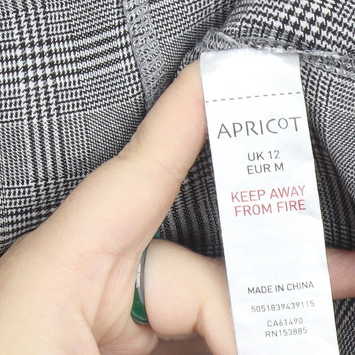 Apricot Women’s Grey Check Sheath Dress Size 12 Workwear