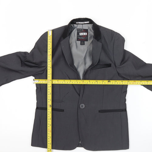 Next Boys Grey Suit Jacket 6 Years Regular Fit Single Breasted Formal Blazer