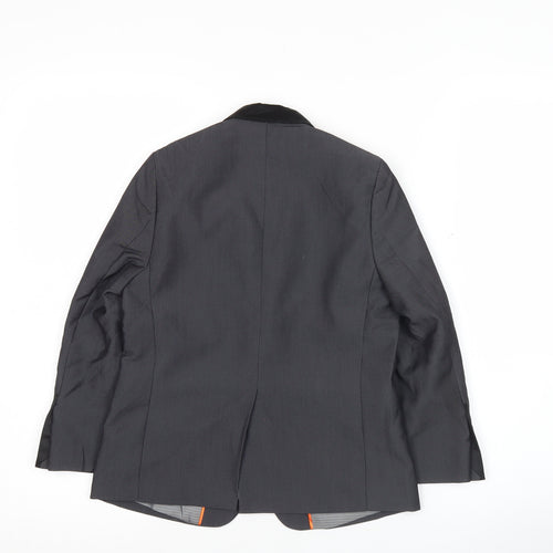 Next Boys Grey Suit Jacket 6 Years Regular Fit Single Breasted Formal Blazer