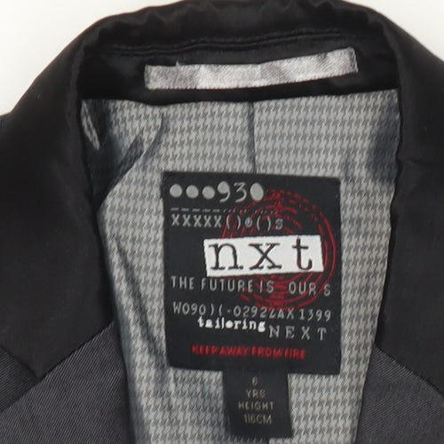 Next Boys Grey Suit Jacket 6 Years Regular Fit Single Breasted Formal Blazer