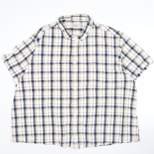 Williams & Brown Men's XL Multicoloured Plaid Short Sleeve Cotton Shirt